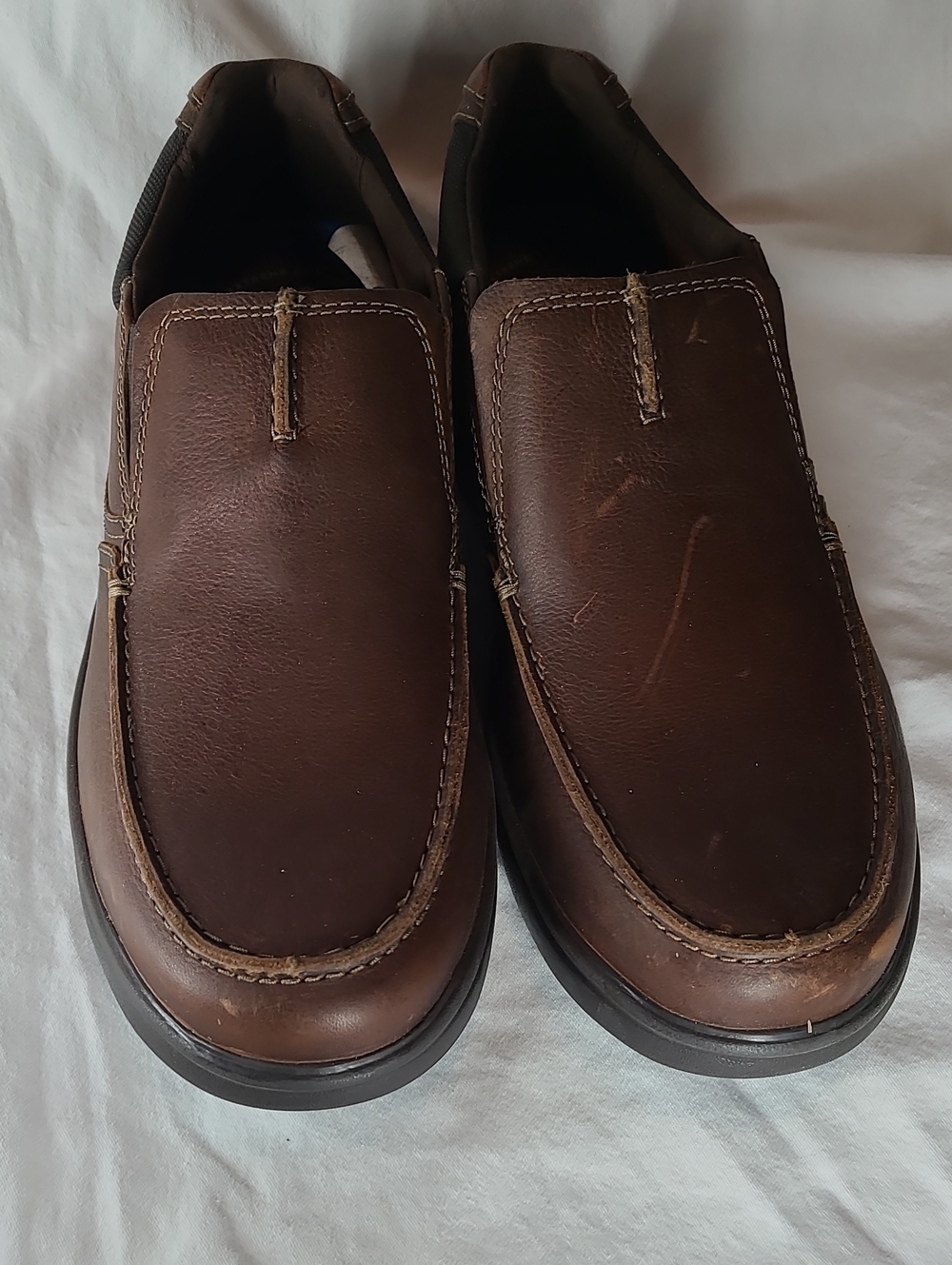 Clarks Extreme Comfort Bradley Free, Tan Slip on Size 10-1/2W Slip-On Loafer - Picture 11 of 16